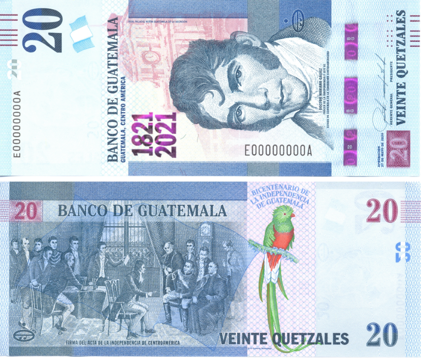 Guatemalan Independence Creates a Banknote in a New Light