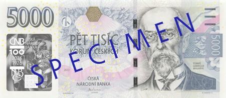 Czech National Bank Adds Holographic Foil to CZK 5,000 Note