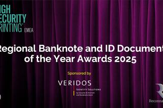 Best in Design and Innovation in EMEA Recognised at 2025 Banknote and ID Document Awards