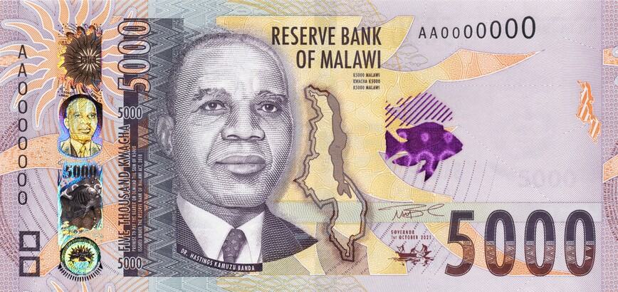 Malawi’s New 5,000 Kwacha – Advanced Security for the Warm Heart of Africa