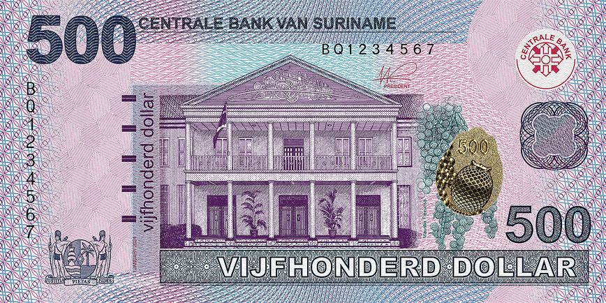 The SRD 500 features the Buriti palm, which has a popular fruit with edible seeds. Through the varifeye ColourChange Patch, the fruit changes colour. The back of the note also features a Rollingstar i+ thread with Cube design.