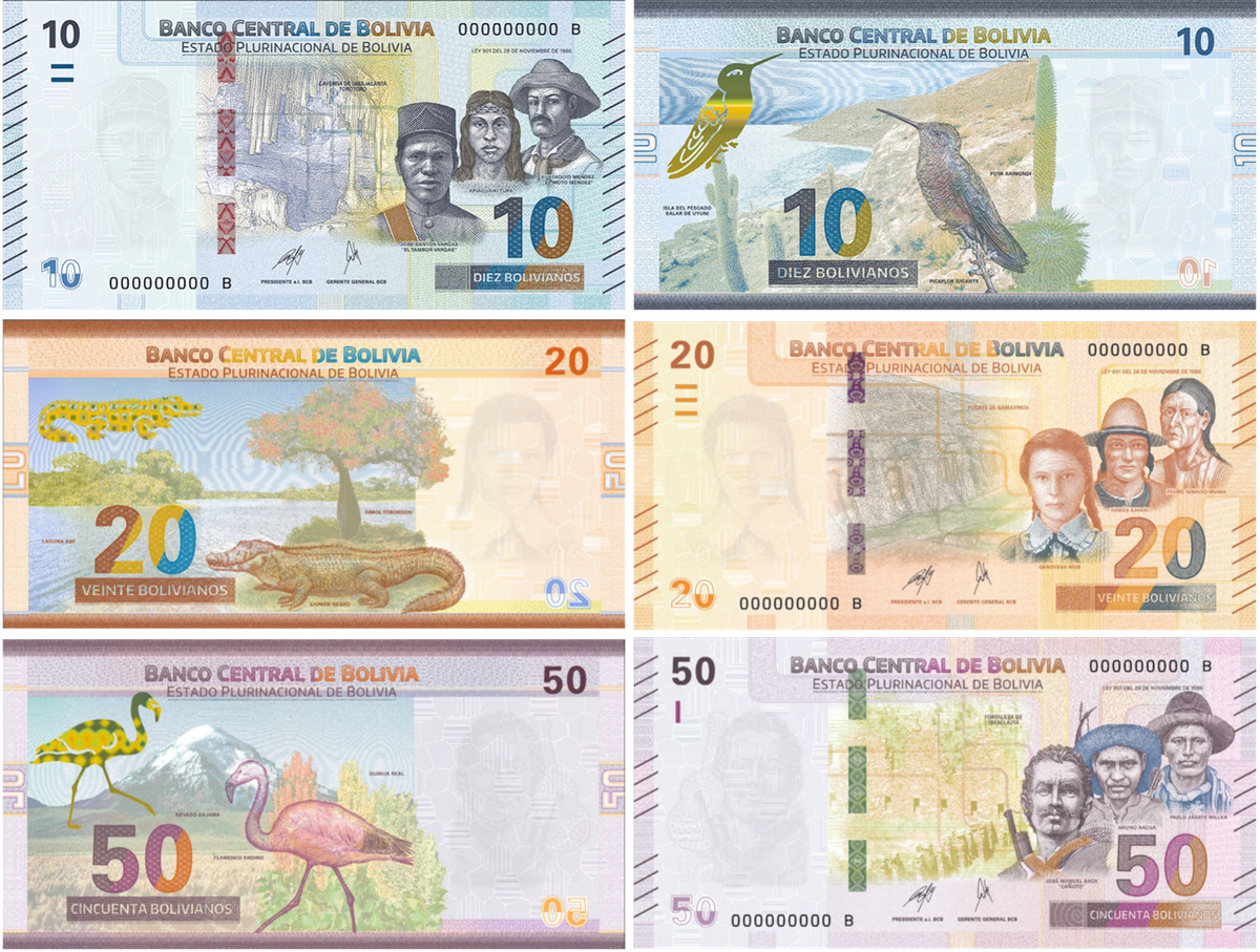 Bolivia Completes New Banknote Series